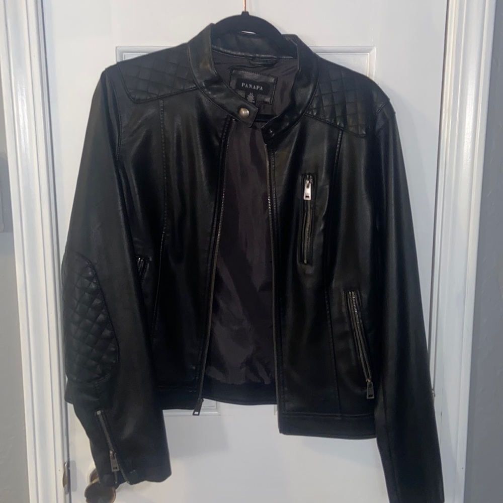 Women's Lambskin Touch Faux Leather Motocycle Racer Jacket